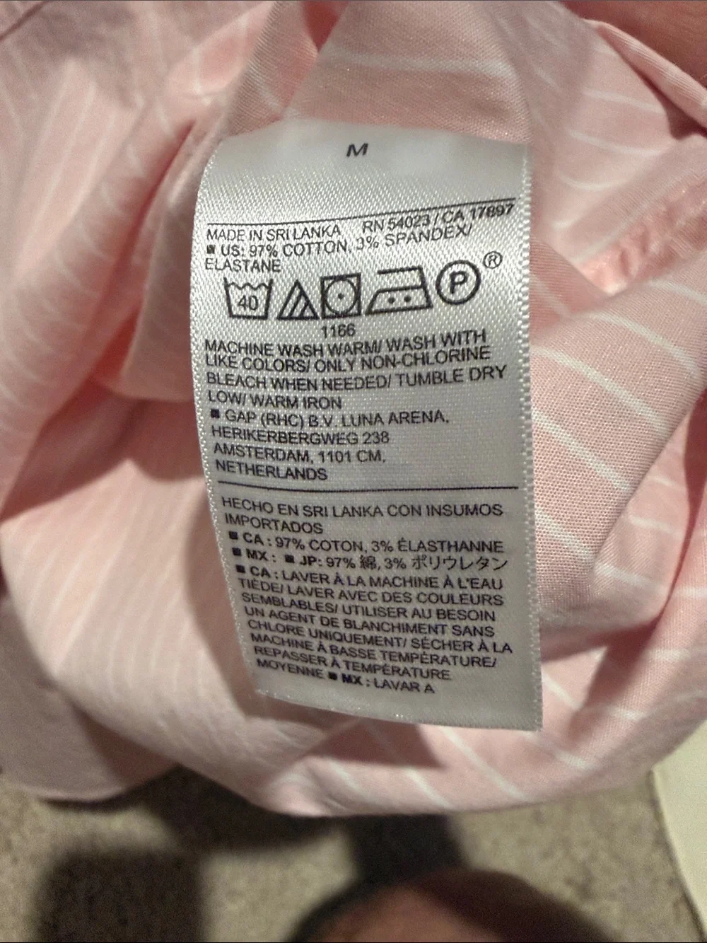 Banana Republic Light Pink Striped Men's Dress Shirt